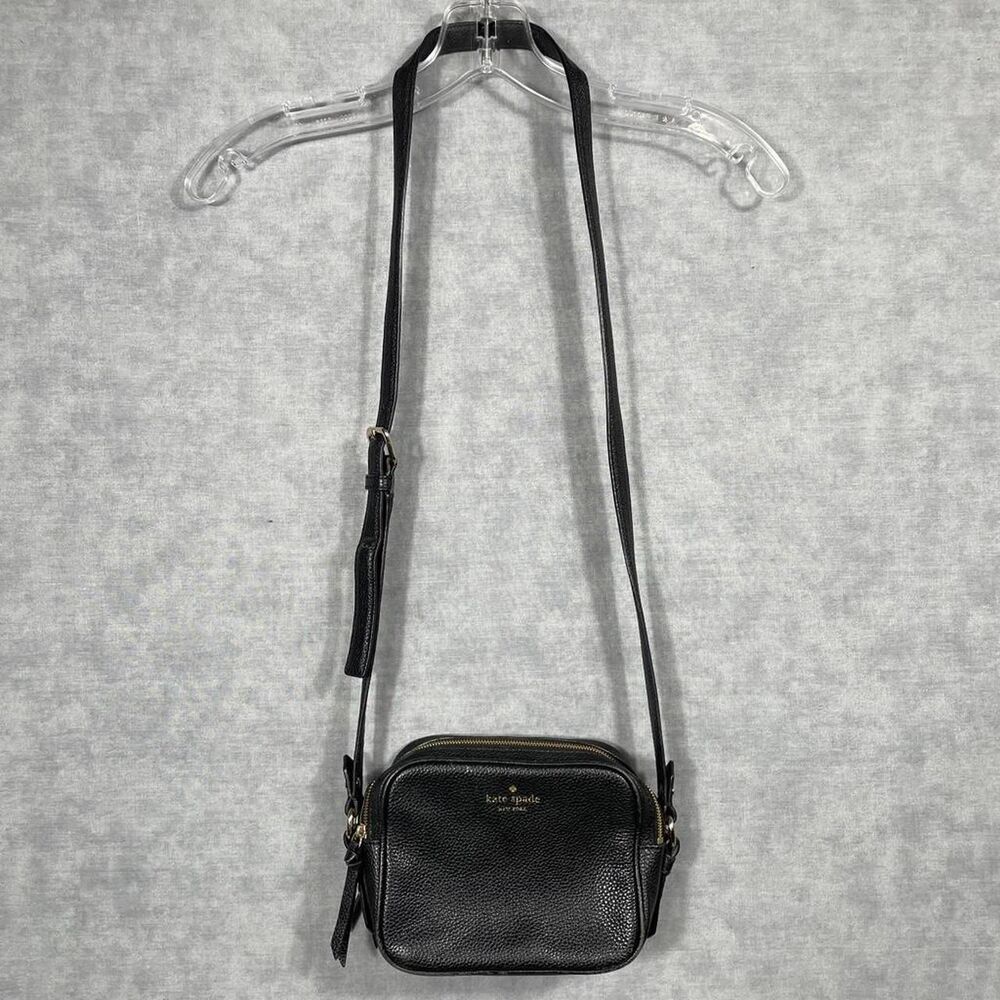 Kate Spade New York Mulberry Street Pyper black leather crossbody bag